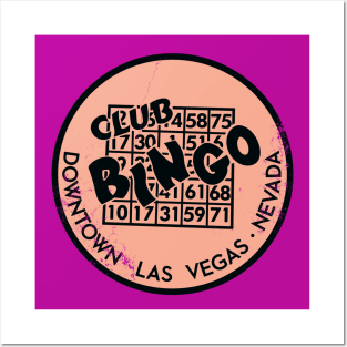 Retro Vintage Club Bingo Casino Las Vegas Posters and Art